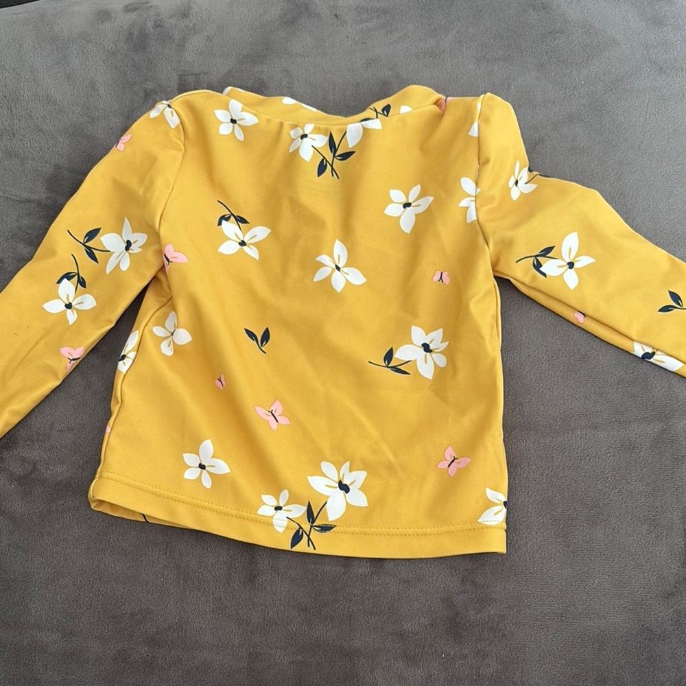 Carters Floral Yellow Kids Swim Set size 6 months - Picture 8 of 9